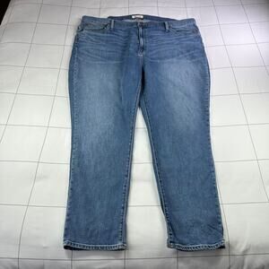 Madewell Jeans Womens 37 Blue High Rise Slim Boyjean Medium Wash 5 Pocket Casual